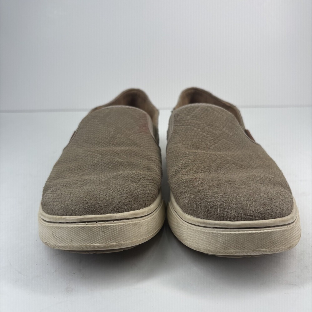 Olukai‎ Pehuea Women's US 8 Taupe Snake-Embossed Leather Slip-On Loafer Shoes - Picture 3 of 16